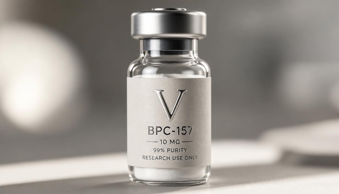 VOW Labs peptide vials arranged for third-party laboratory testing
